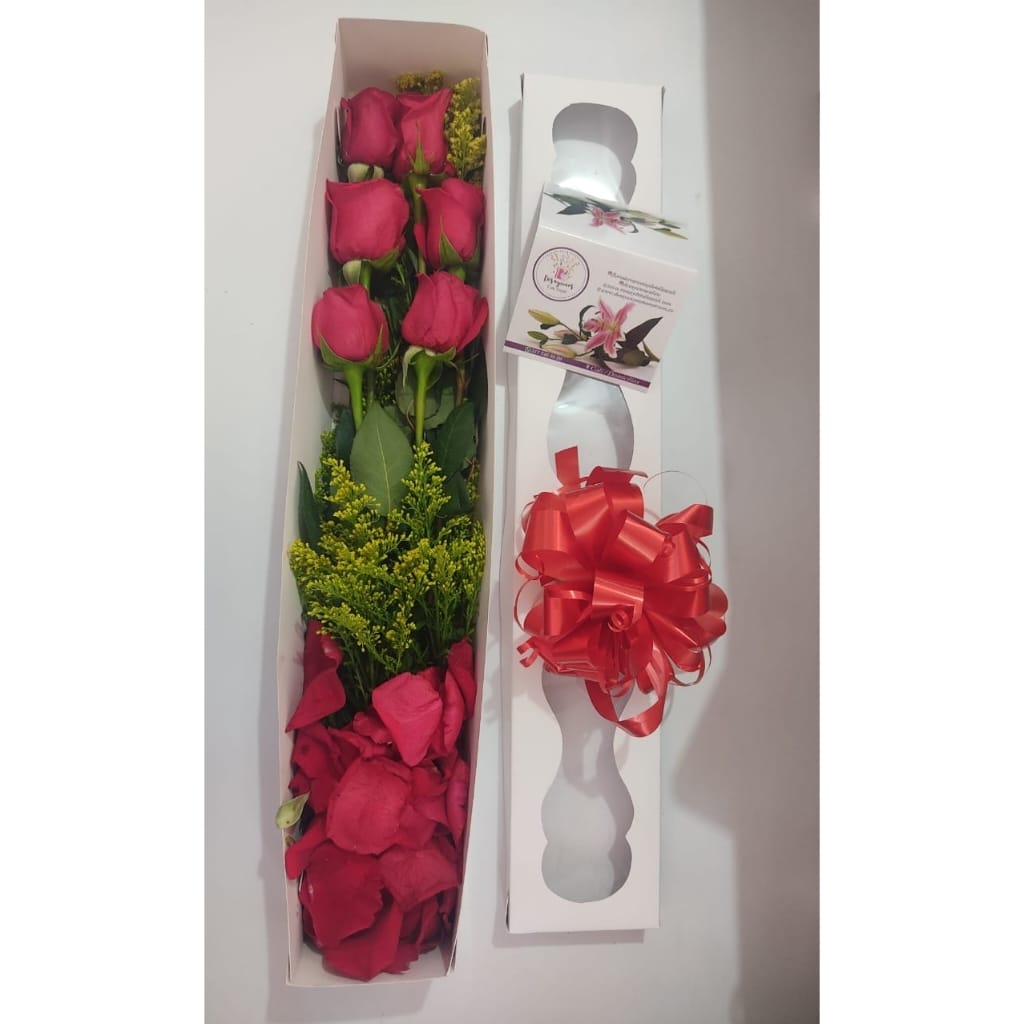 caja de rosas rojas- floristeria en cali