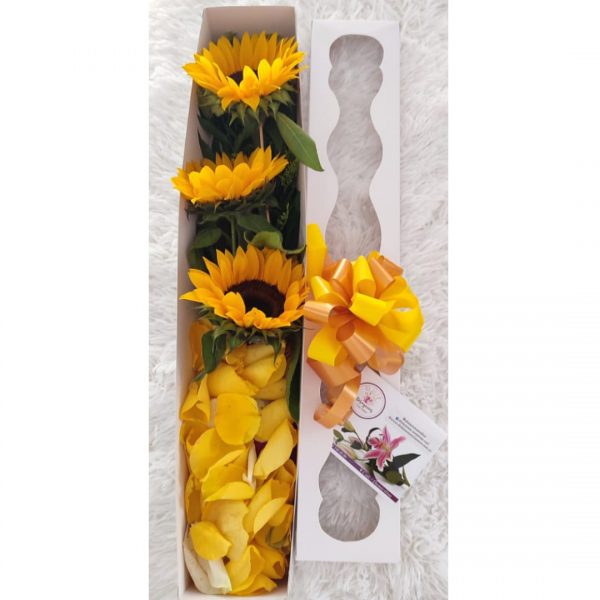 caja de girasoles- flores cali